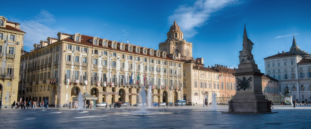 Buildings at the University of Turin (Torino), a city renowned for international students of engineering and design.